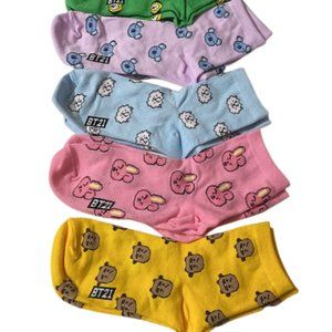 BTS21 1 Pair Kawaii Plushie Line Friends Cute Socks‎